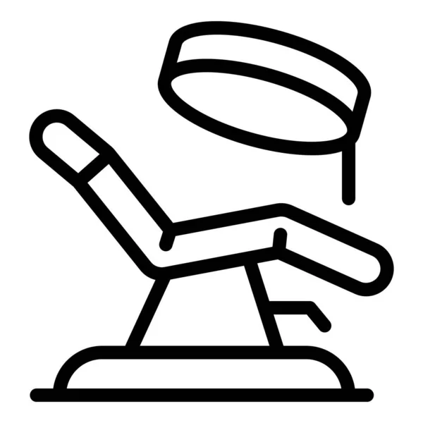 Tandläkare stol ikon, dispositionsformat — Stock vektor