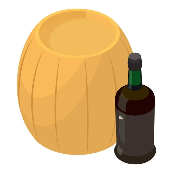 Şarap yapma simgesi, izometrik biçim — Stok Vektör