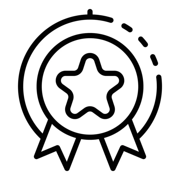 Icono de emblema de estrella, estilo de esquema — Archivo Imágenes Vectoriales