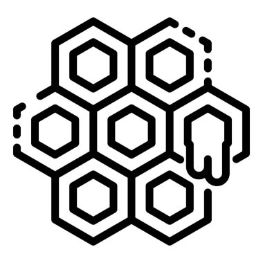 Sweet honeycomb icon, outline style