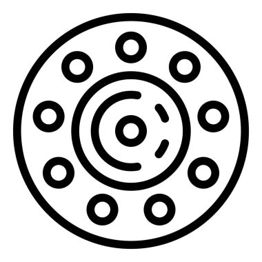 Metal piece icon, outline style