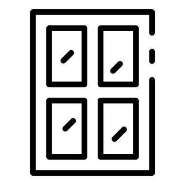 Room window icon, outline style