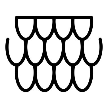 Old building roof icon, outline style