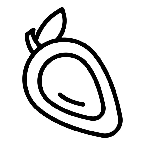 Icône mangue fraîche, style contour — Image vectorielle