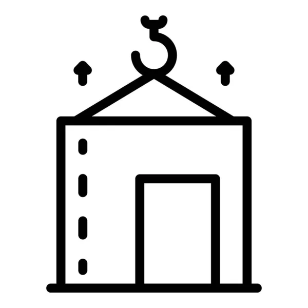 Crane room lift icon, outline style — Stockový vektor