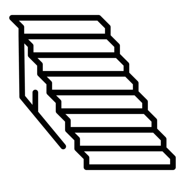 Building stairs icon, outline style — 스톡 벡터