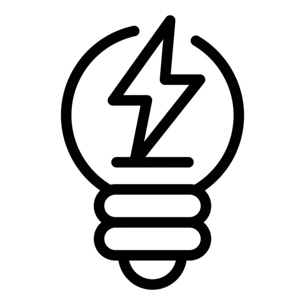 Idea bulb icon, outline style — Stock Vector