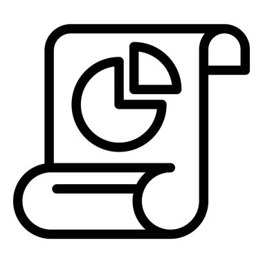 Diagram paper icon, outline style
