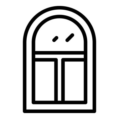Classic window icon, outline style