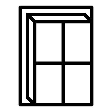 Residential window icon, outline style