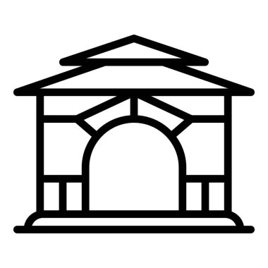 Pavilion çardak simgesi, özet biçimi