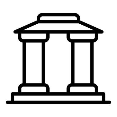 Column gazebo icon, outline style
