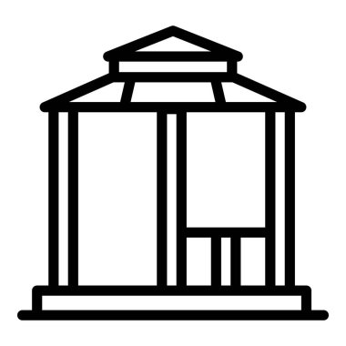 Wood gazebo icon, outline style