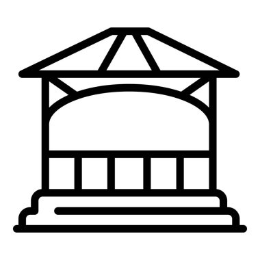 Gazebo arch icon, outline style clipart