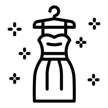 Bride dress icon, outline style