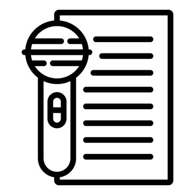 Wedding ceremony playlist icon, outline style