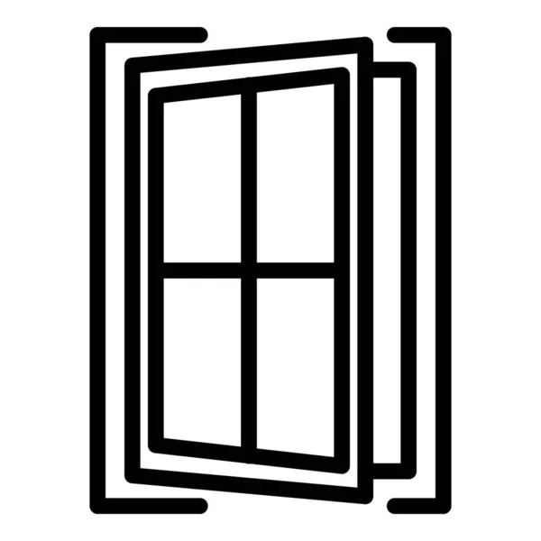 Cross window icon, outline style — Stockvector