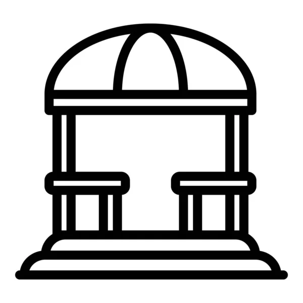Ikona altánu, styl osnovy — Stockový vektor