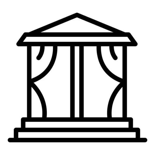 Alcove gazebo icon, outline style — 스톡 벡터