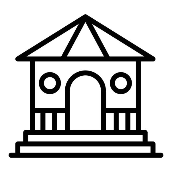 Parque icono gazebo, esquema de estilo — Archivo Imágenes Vectoriales