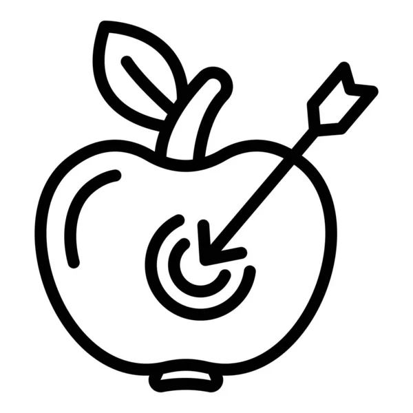 Icono de logro de meta de Apple, estilo de esquema — Archivo Imágenes Vectoriales