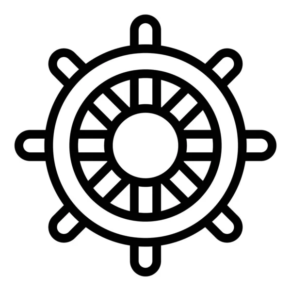 Fartygets ratt ikon, dispositionsformat — Stock vektor