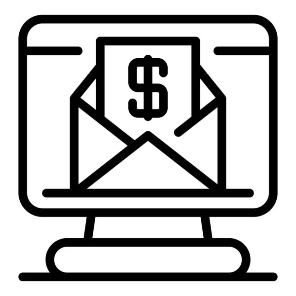 Ícone de carta de e-mail de empréstimo, estilo esboço —  Vetores de Stock