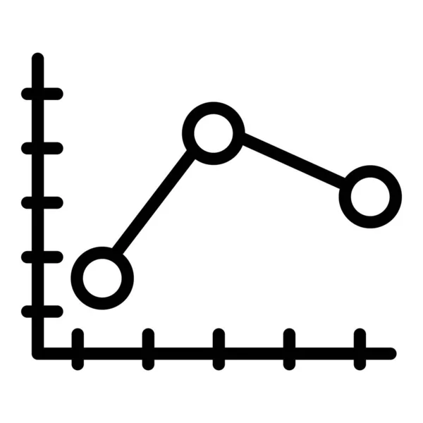 Graphique de prêt icône de l'argent, style contour — Image vectorielle