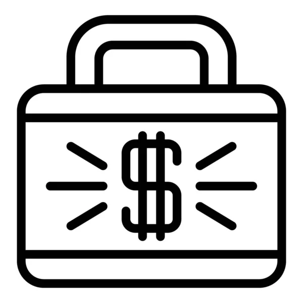 Geld lening geval pictogram, schema stijl — Stockvector