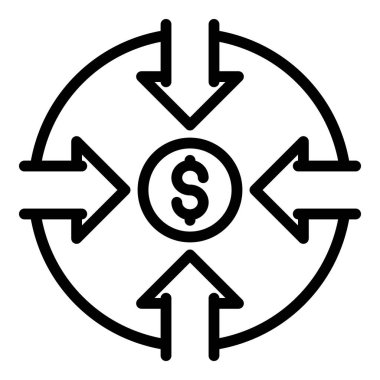 Concrete crowdfunding icon, outline style
