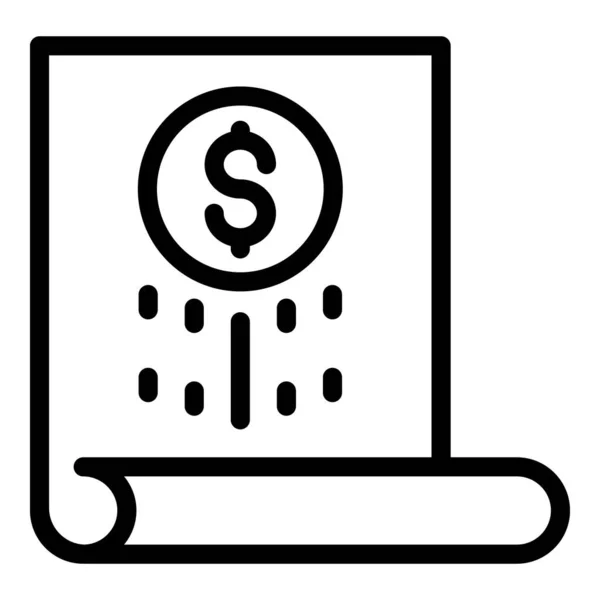 Crowdfunding paper icon, outline style — ストックベクタ