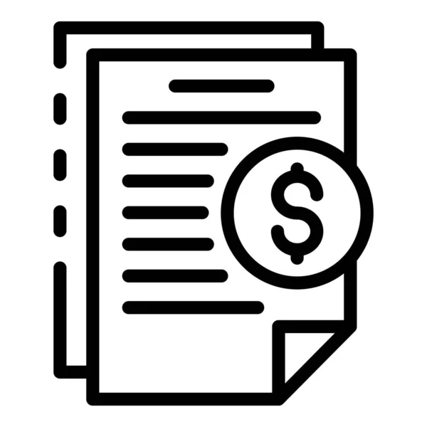 Crowdfunding contract icon, outline style — Διανυσματικό Αρχείο