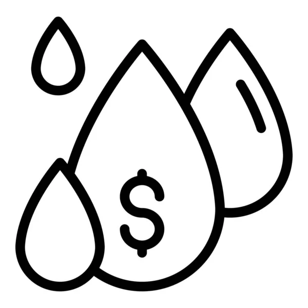 Blood money donation icon, outline style — Wektor stockowy