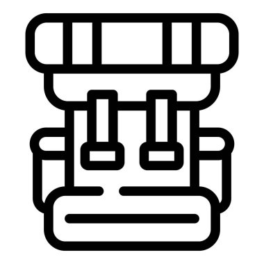 Kamp sırt çantası simgesi, özet biçimi