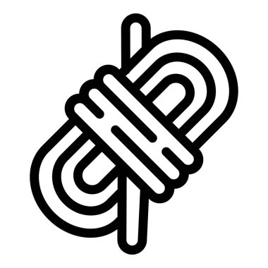 Rope mountain icon, outline style
