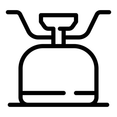 Gas camp lamp icon, outline style