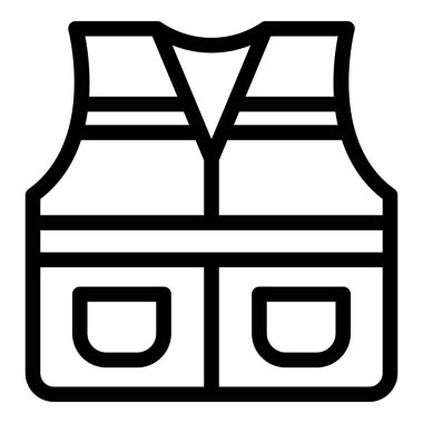 Hiking vest icon, outline style