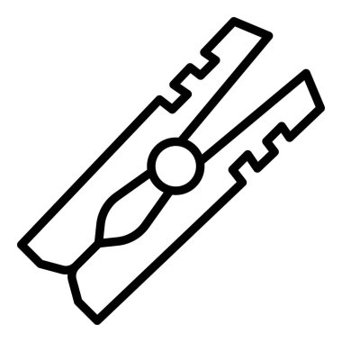 Clothes pins icon, outline style