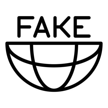 Democratic fake news icon, outline style
