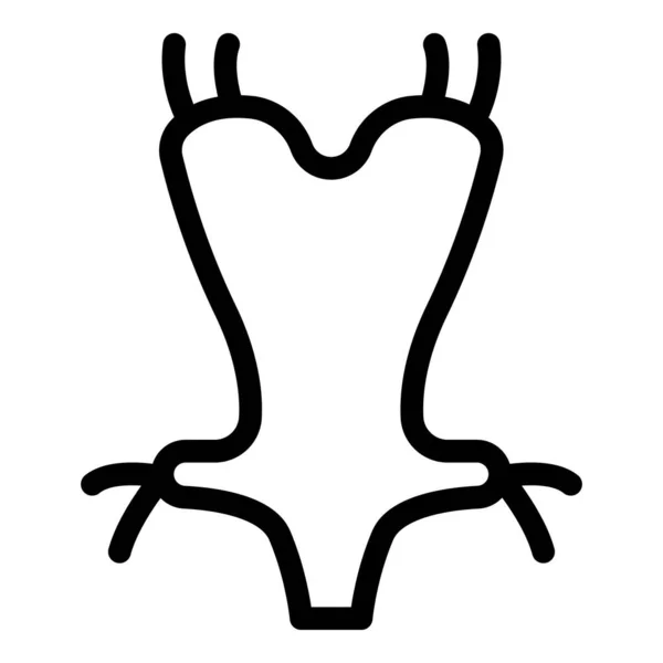 Vrouwelijke badpak icoon, outline stijl — Stockvector