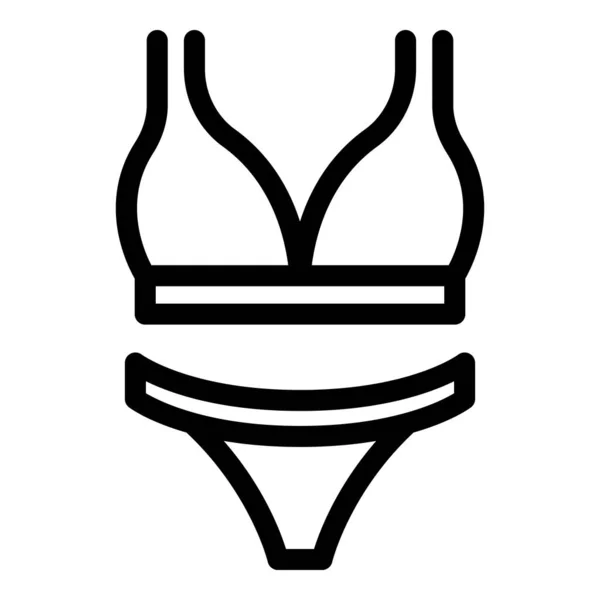Water swimsuit icon, outline style — ストックベクタ