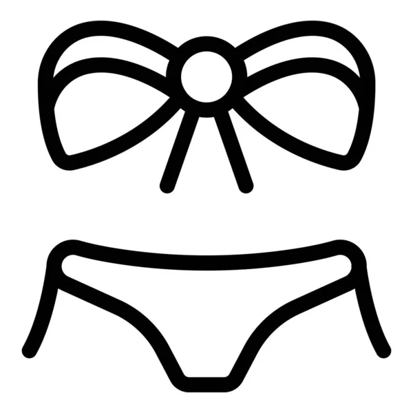 Icono de traje de baño de mar, estilo de contorno — Archivo Imágenes Vectoriales