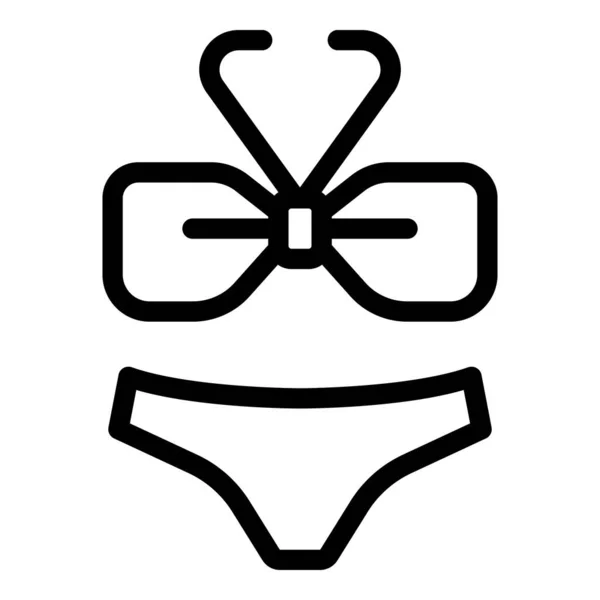 Body swimsuit icon, outline style — 스톡 벡터