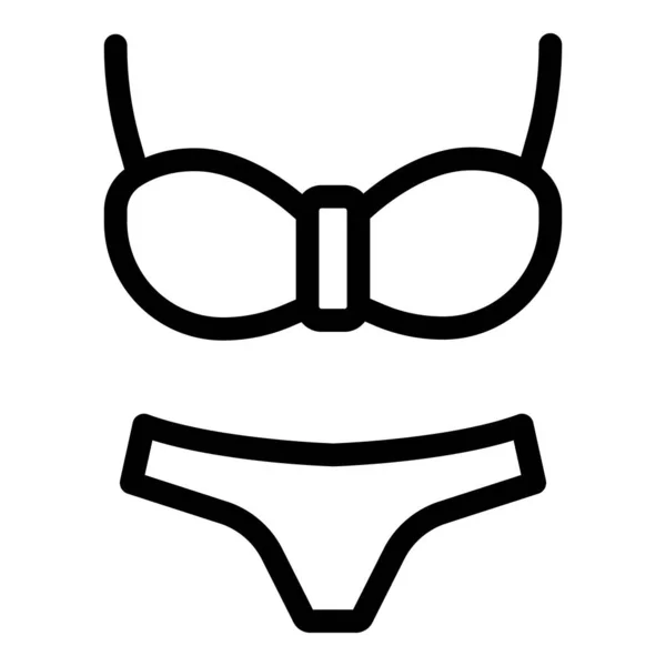 Figure swimsuit icon, outline style — Stock Vector