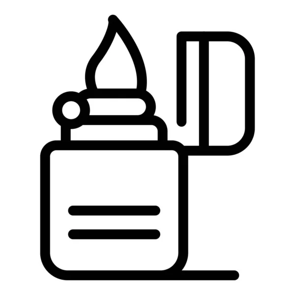 Metal lighter icon, outline style — Wektor stockowy