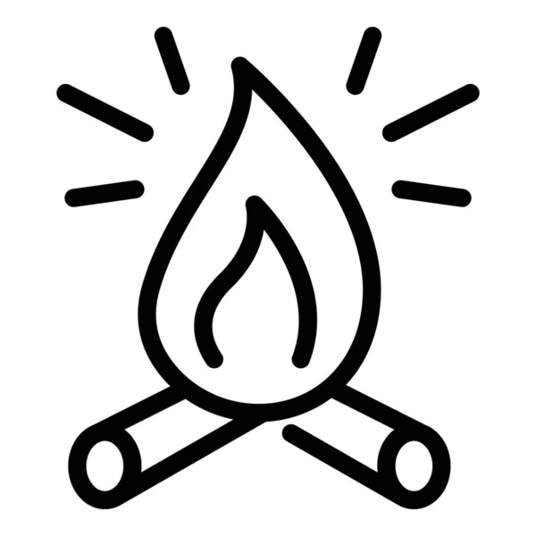 Ícone de fogueira, estilo esboço —  Vetores de Stock