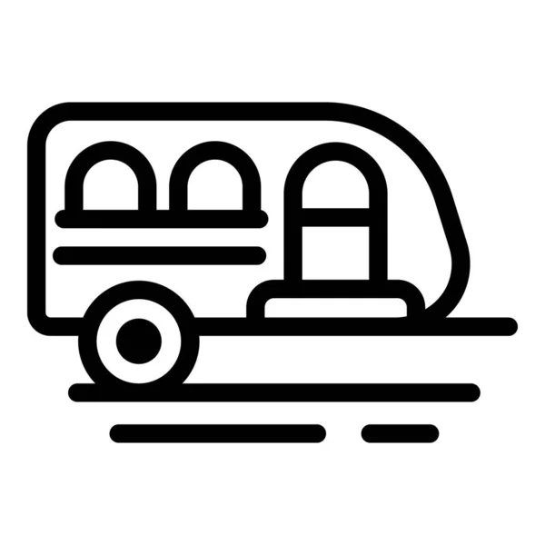 Truck trailer icon, outline style — Stockvektor