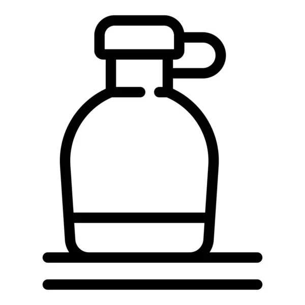 Water flask bottle icon, outline style — Stock Vector