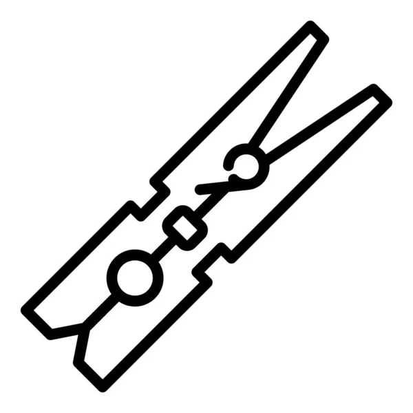 Clothes pin equipment icon, outline style — 图库矢量图片