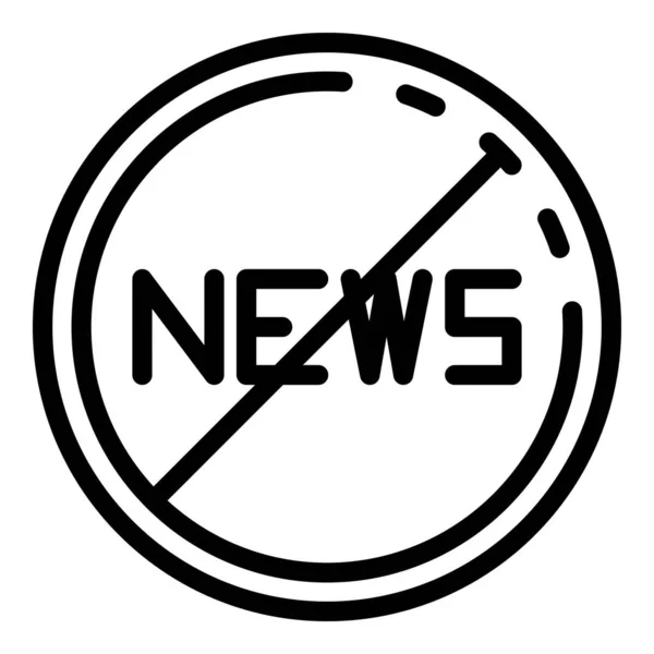 No fake news icon, outline style — Stock vektor